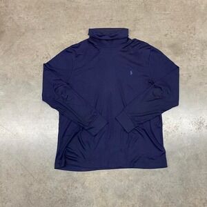 Polo Ralph Lauren Navy Turtleneck Long Sleeve Top Classic Fit Men's Size L
